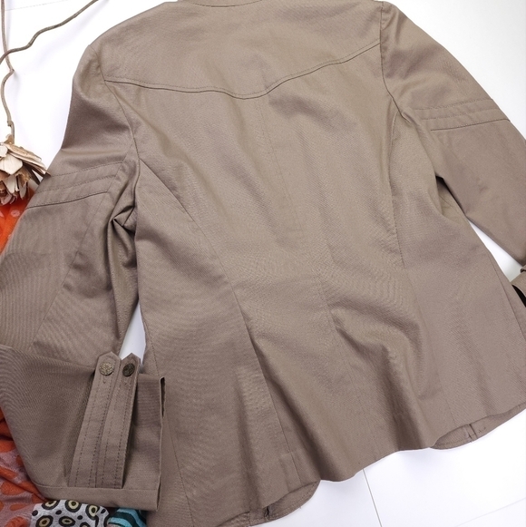 Trina Turk Tan Brown Blazer Sz 10 - Picture 11 of 15
